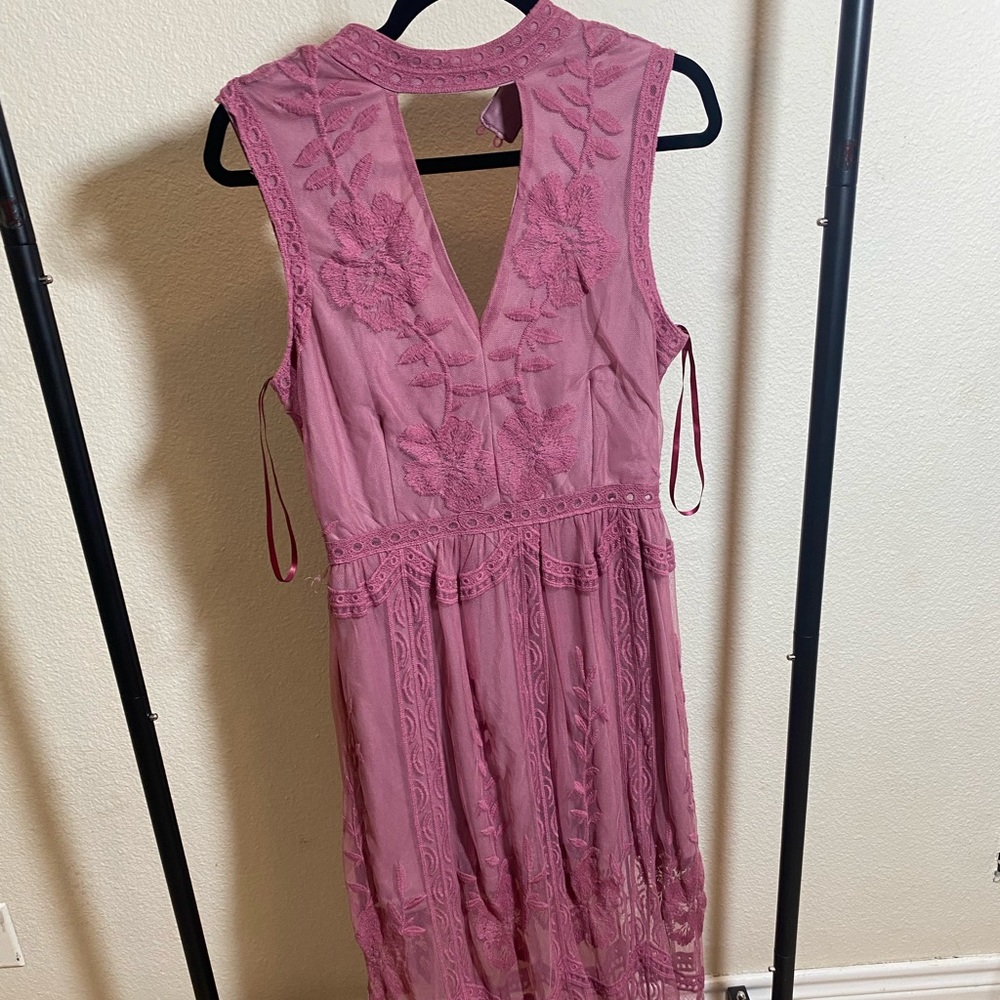 Lace cut out dress